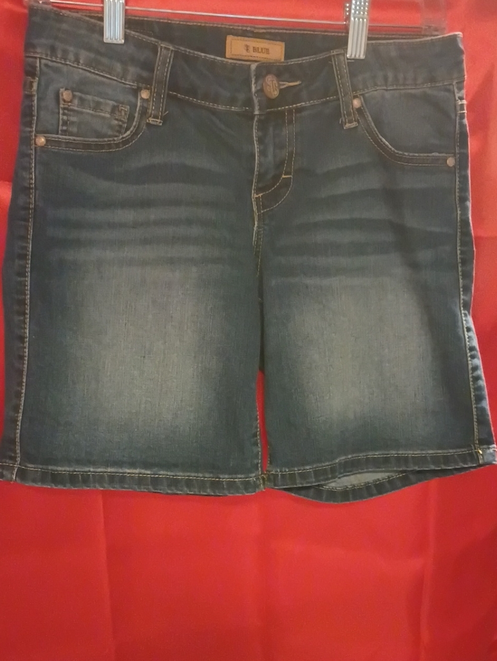 STS Blue Dark Indigo Cropped Denim Shorts